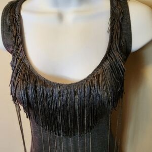 Metal Fringe Tank Top